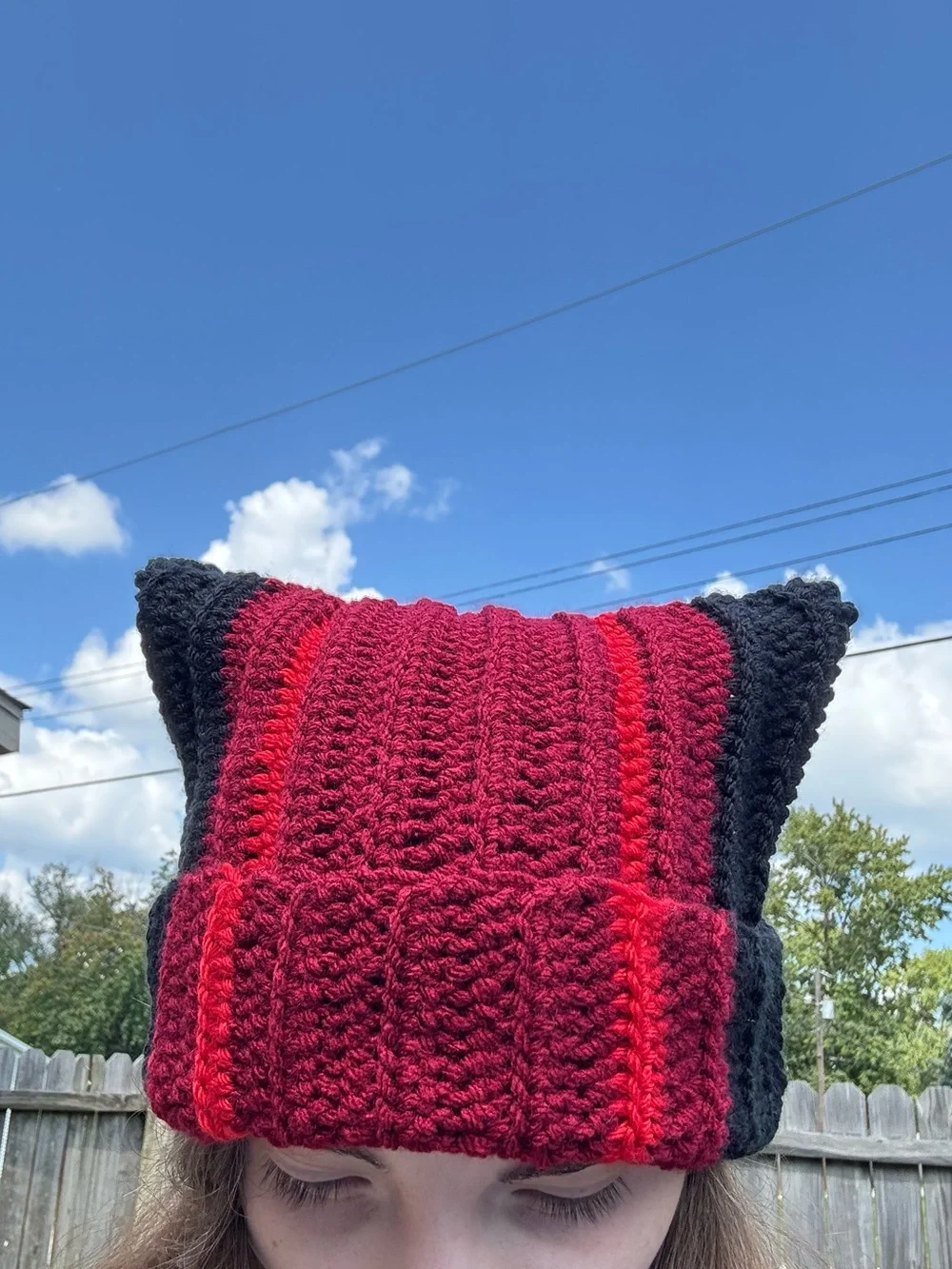 Handmade Crochet Twenty One Pilots Clancy Cat Beanie